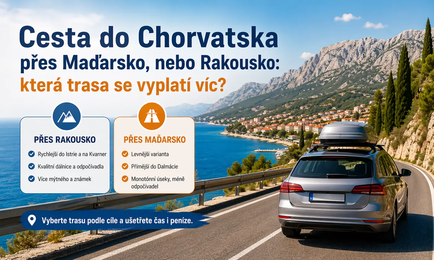 Cesta do Chorvatska přes Maďarsko, nebo Rakousko: která trasa se vyplatí víc